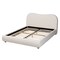 Baxton Studio Maya Mid-Century Modern Cream Boucle Fabric and Oak Brown Finished Wood Queen Size Platform Bed 228-13067-ZORO - alternate 3